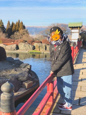 「SPINNS（スピンズ）のアイテム（マフラー）」を使った、綾ちさん（レディース・150cm）の冬コーディネート