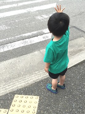 「サササーッて声に出しながら」｜ぽにょさん（キッズ・100cm）の春コーディネート