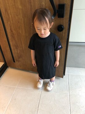 「F.O.KIDS（エフオーキッズ）のアイテム（ワンピース/ドレス）」を使った、aruさん（キッズ・80cm）の夏コーディネート