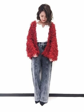 「ループカーディガン」｜JEANASIS　長崎店STAFFさん（レディース・156cm）の秋コーディネート