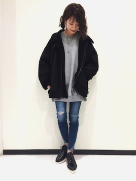 JEANASIS　長崎店STAFFさん（レディース・156cm）の冬コーディネート