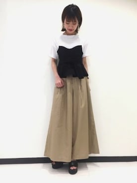 「JEANASIS（ジーナシス）のアイテム（チノパンツ）」を使った、JEANASIS　長崎店STAFFさん（レディース・156cm）の春コーディネート