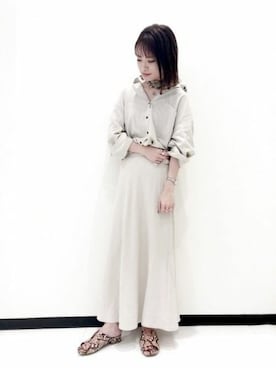 「ビッグシャツ」｜「アイテム（財布/小物）」を使った、JEANASIS　長崎店STAFFさん（レディース・156cm）の春コーディネート