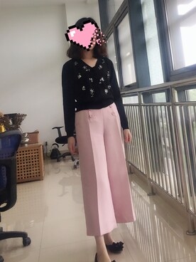 「Chesty（チェスティー）のアイテム（パンツ）」を使った、禾绿蒂さん（レディース・168cm）の春コーディネート