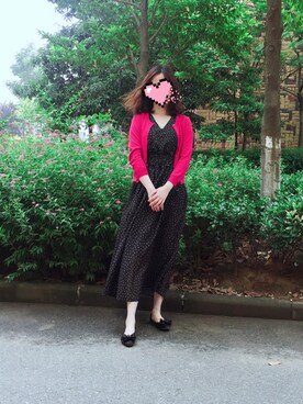 「ef-de（エフデ）のアイテム（トップス）」を使った、禾绿蒂さん（レディース・168cm）の春コーディネート