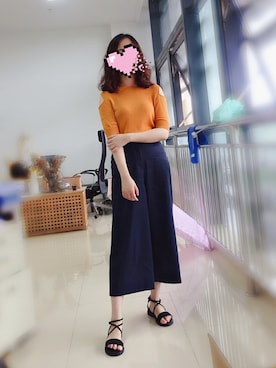 「KEITH（キース）のアイテム」を使った、禾绿蒂さん（レディース・168cm）の夏コーディネート