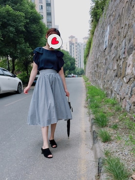 「Lavinのアイテム」を使った、禾绿蒂さん（レディース・168cm）の秋コーディネート