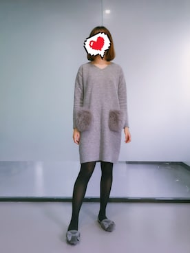 「JUSGLITTY（ジャスグリッティー）のアイテム（ワンピース/ドレス）」を使った、禾绿蒂さん（レディース・168cm）の秋コーディネート