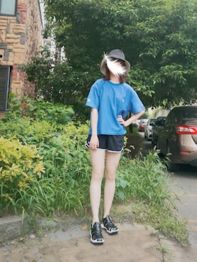 「BEAMS BOY（ビームスボーイ）のアイテム」を使った、禾绿蒂さん（レディース・168cm）の夏コーディネート