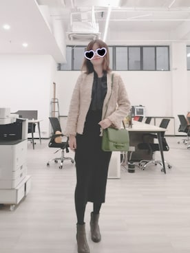 「UNTITLED（アンタイトル）のアイテム（アンサンブル）」を使った、禾绿蒂さん（レディース・168cm）の秋コーディネート