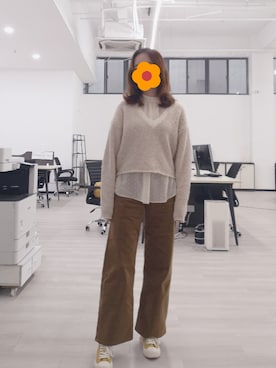 「IRO（イロ）のアイテム」を使った、禾绿蒂さん（レディース・168cm）の春コーディネート