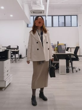 「interstaple（インターステイプル）のアイテム」を使った、禾绿蒂さん（レディース・168cm）の冬コーディネート