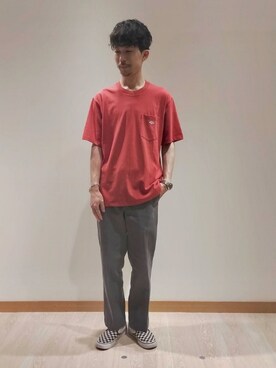 「gloster」｜「アイテム（スリッポン）」を使った、katsuさん（メンズ・172cm）の夏コーディネート