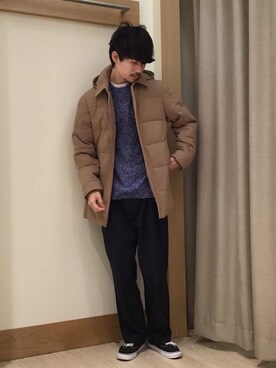 「RED KAP（レッドキャップ）のアイテム（パンツ）」を使った、katsuさん（メンズ・172cm）の冬コーディネート