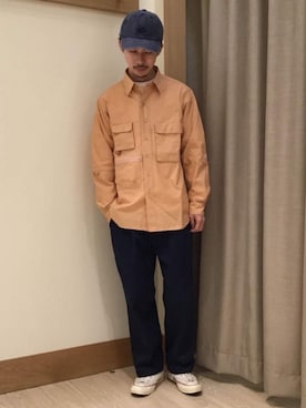 「RED KAP（レッドキャップ）のアイテム（パンツ）」を使った、katsuさん（メンズ・172cm）の冬コーディネート