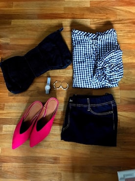 「Avail（アベイル）のアイテム（ピアス（両耳用））」を使った、siii_さん（レディース・156cm）の夏コーディネート