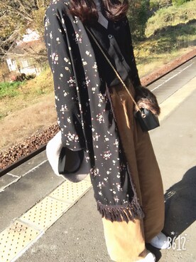 「GRL（グレイル）のアイテム（ハンチング/ベレー帽）」を使った、maiめろさん（レディース・158cm）の春コーディネート