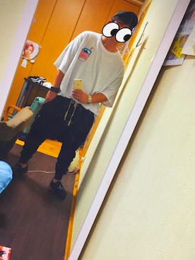 「RICK OWENS」｜「アイテム（スリッポン）」を使った、HARUKIさん（メンズ・163cm）の夏コーディネート