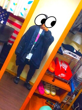 「FACETASM」｜「アイテム（MA-1）」を使った、HARUKIさん（メンズ・163cm）の秋コーディネート