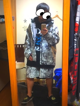 「FACETASM」｜「アイテム（スリッポン）」を使った、HARUKIさん（メンズ・164cm）の冬コーディネート