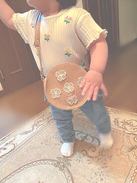 「むすめコーデ」｜「アイテム（パンツ）」を使った、ぱんちゃん  さん（キッズ・70cm）の春コーディネート