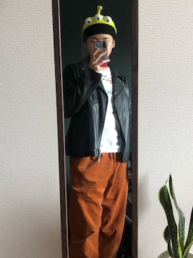 「JOURNAL STANDARD（ジャーナルスタンダード）のアイテム（ライダースジャケット）」を使った、wearnaosさん（メンズ・173cm）の秋コーディネート
