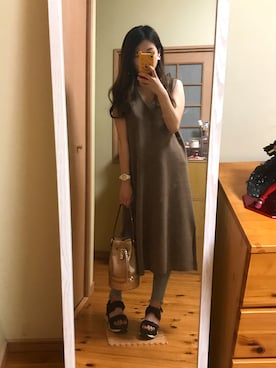 「アパレルスタッフ」｜「アイテム（腕時計）」を使った、ぺいさん（レディース・155cm）の秋コーディネート