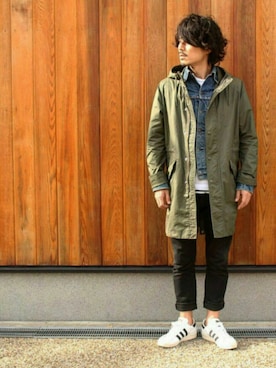 「DIESEL（ディーゼル）のアイテム（ジャケット/アウター）」を使った、Decoさん（メンズ・170cm）の秋コーディネート