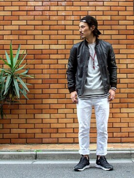 「URBAN RESEARCH（アーバンリサーチ）のアイテム（ブルゾン）」を使った、Decoさん（メンズ・170cm）の秋コーディネート