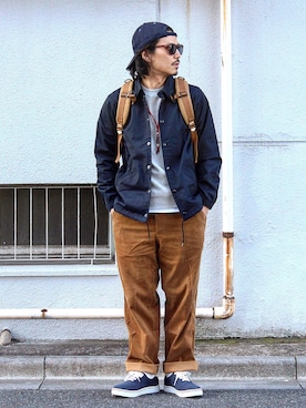 「DIESEL（ディーゼル）のアイテム（ボクサーパンツ）」を使った、Decoさん（メンズ・170cm）の冬コーディネート