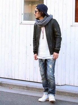 「URBAN RESEARCH（アーバンリサーチ）のアイテム（ジャケット/アウター）」を使った、Decoさん（メンズ・170cm）の冬コーディネート