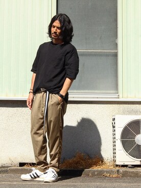 「FREAK'S STORE（フリークスストア）のアイテム（ベルト）」を使った、Decoさん（メンズ・170cm）の夏コーディネート
