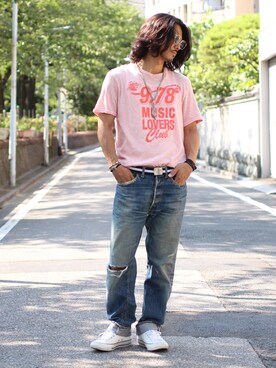 「FREAK'S STORE（フリークスストア）のアイテム（ベルト）」を使った、Decoさん（メンズ・170cm）の夏コーディネート