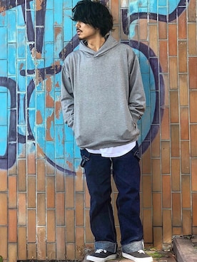 「orSlow（オアスロウ）のアイテム（オールインワン・サロペット）」を使った、Decoさん（メンズ・170cm）の春コーディネート
