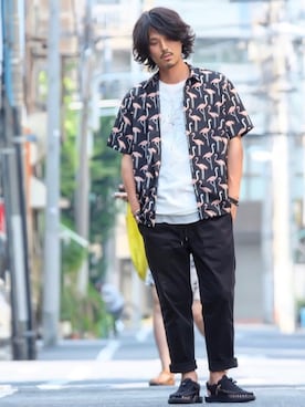 「KEEN（キーン）のアイテム（サンダル）」を使った、Decoさん（メンズ・170cm）の夏コーディネート