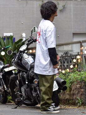 「FREAK'S STORE（フリークスストア）のアイテム（チノパンツ）」を使った、Decoさん（メンズ・170cm）の秋コーディネート