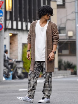「FOSSIL（フォッシル）のアイテム」を使った、Decoさん（メンズ・170cm）の秋コーディネート