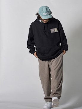 「N.HOOLYWOOD（N.ハリウッド）のアイテム（トップス）」を使った、Decoさん（メンズ・170cm）の冬コーディネート