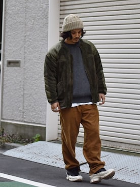 「JACKROSE（ジャックローズ）のアイテム（ジャケット/アウター）」を使った、Decoさん（メンズ・170cm）の冬コーディネート
