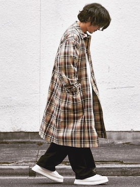 「Johnbull Private labo（ジョンブルプライベートラボ）のアイテム（パンツ）」を使った、Decoさん（メンズ・170cm）の春コーディネート