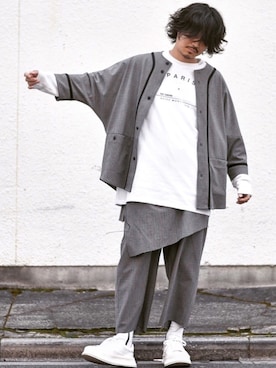 「masterkey（マスターキー）のアイテム」を使った、Decoさん（メンズ・170cm）の春コーディネート