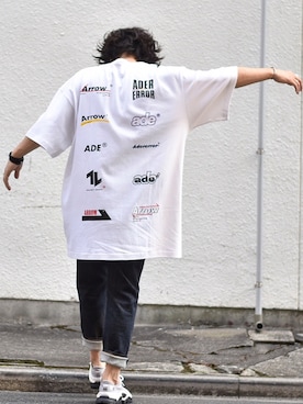 「ADER error（アーダーエラー）のアイテム（トップス）」を使った、Decoさん（メンズ・170cm）の夏コーディネート