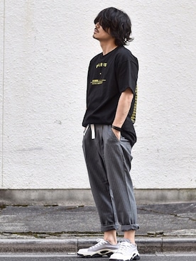 「SToL（ストル）のアイテム」を使った、Decoさん（メンズ・170cm）の夏コーディネート