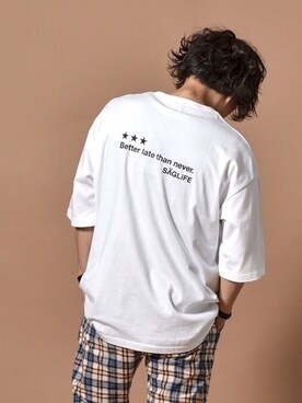 「SAGLiFE（サグライフ）のアイテム」を使った、Decoさん（メンズ・170cm）の夏コーディネート