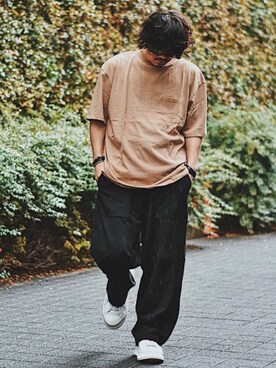 「Johnbull Private labo（ジョンブルプライベートラボ）のアイテム（パンツ）」を使った、Decoさん（メンズ・170cm）の夏コーディネート