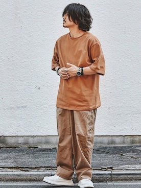 「marka（マーカ）のアイテム（パンツ）」を使った、Decoさん（メンズ・170cm）の夏コーディネート