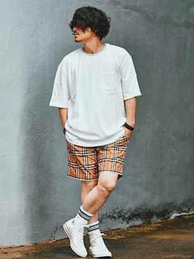 「Starting Over（スターティングオーバー）のアイテム（Tシャツ/カットソー）」を使った、Decoさん（メンズ・170cm）の夏コーディネート