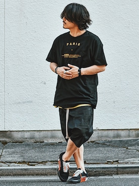 「DRKSHDW（ダークシャドウ）のアイテム」を使った、Decoさん（メンズ・170cm）の夏コーディネート