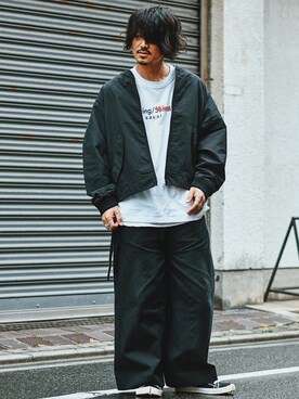 「Acne Studios（アクネストゥディオズ）のアイテム（パンツ）」を使った、Decoさん（メンズ・170cm）の秋コーディネート