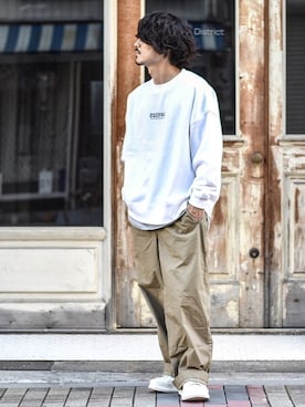「marka（マーカ）のアイテム（パンツ）」を使った、Decoさん（メンズ・170cm）の秋コーディネート